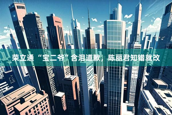 荣立通 “宝二爷”含泪道歉，陈丽君知错就改